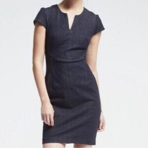 BR Stretch Denim Sheath Dress